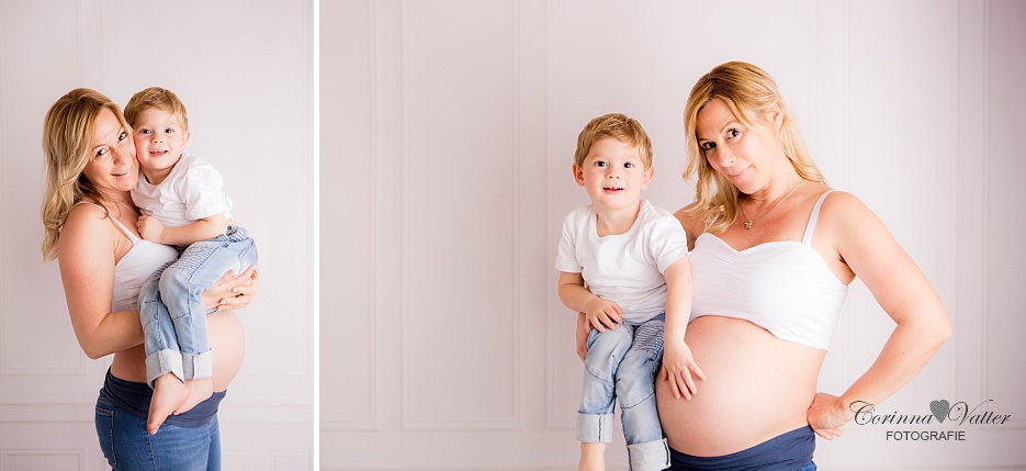 Babybauchshooting im Studio